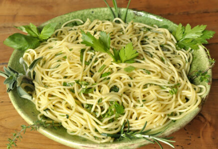 Les pâtes aux herbes