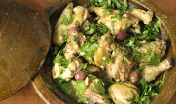 Tajine de poulet aux citrons et olives