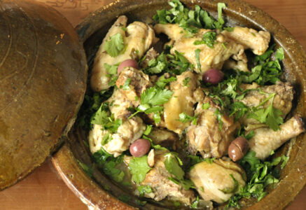 Tajine de poulet aux citrons et olives