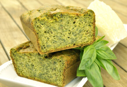 Cake au pesto et aux épinards