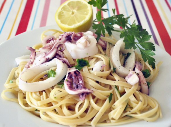 Linguine aux calamars