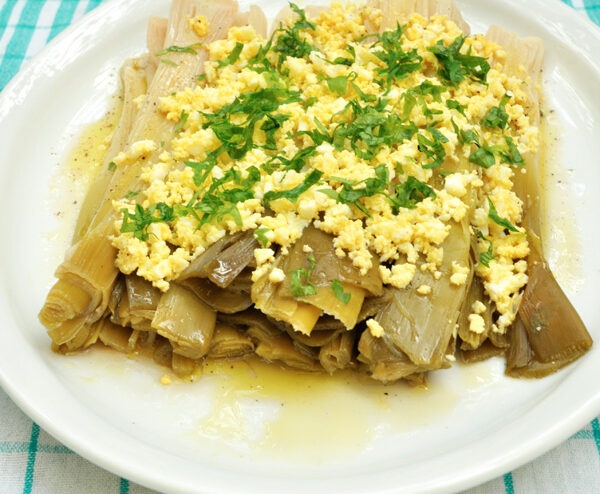 Poireaux vinaigrette œufs mimosa