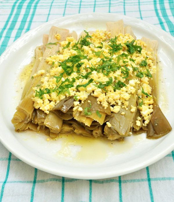 Poireaux vinaigrette œufs mimosa