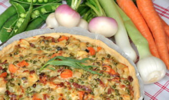 Tarte aux légumes primeurs