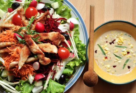 Salade crudités-poulet