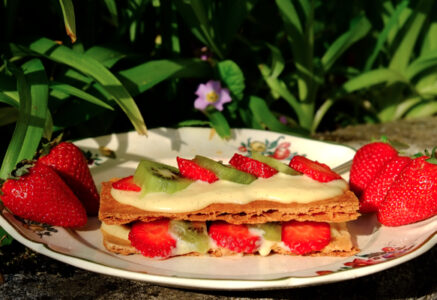 Mille-feuille fraise-kiwi