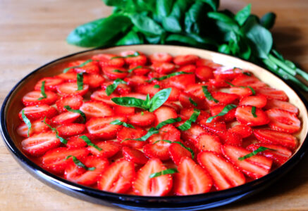 Fraises au basilic