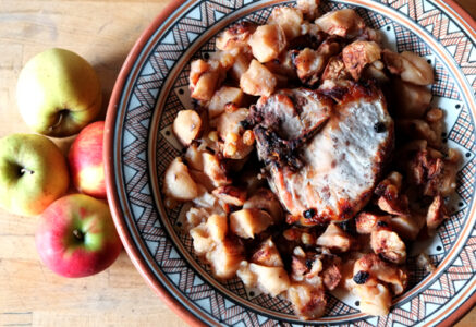 Rôti de porc aux pommes