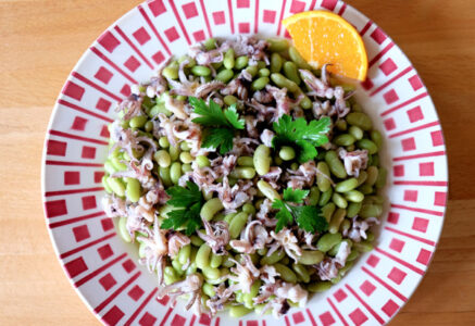 Salade d’encornets et haricots