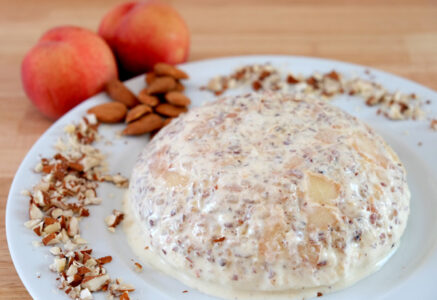 Semi-freddo miel-amandes-pêche