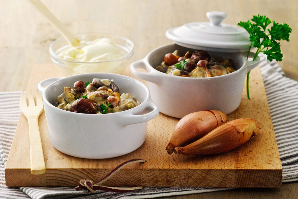 Mélange de champignons à la crème