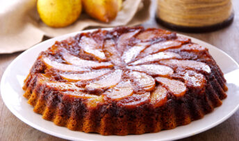Gâteau renversé aux poires