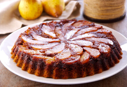 Gâteau renversé aux poires