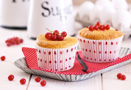 Muffins à la vanille et aux groseilles