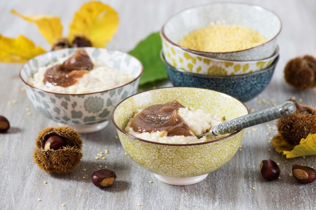 Millet au lait d'amande et crème de marron
