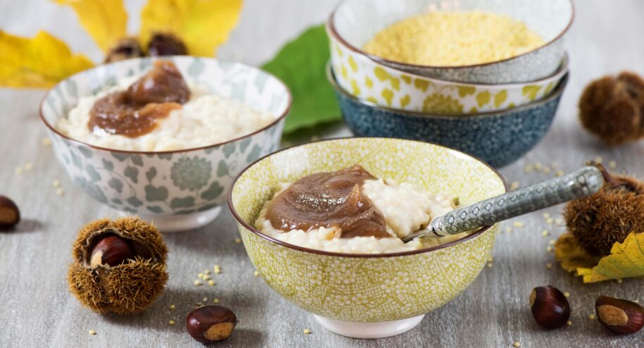 Millet au lait d'amande et crème de marron