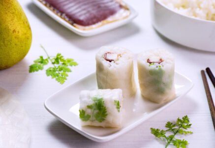 Makis au magret de canard fumé et poire