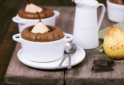Fondant au chocolat et aux poires (sans gluten)