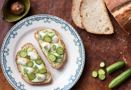 Tartines au beurre d’avocat