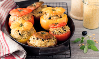 Tomates farcies au millet et au quinoa (vegan)