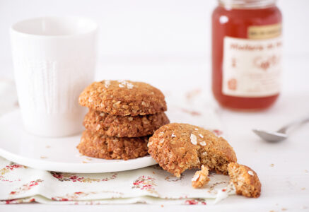 Biscuits au miel et flocons d’avoine
