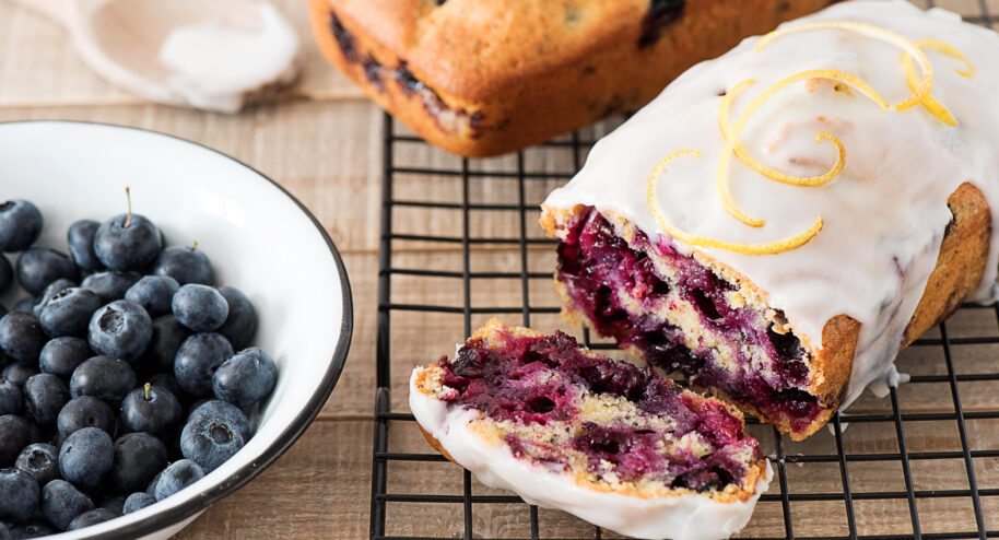 Cake aux myrtilles et citron