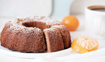 Gâteau à la farine de châtaigne et à la clémentine