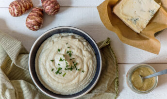 Purée de topinambours au gorgonzola