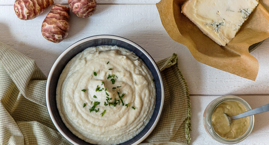 Purée de topinambours au gorgonzola