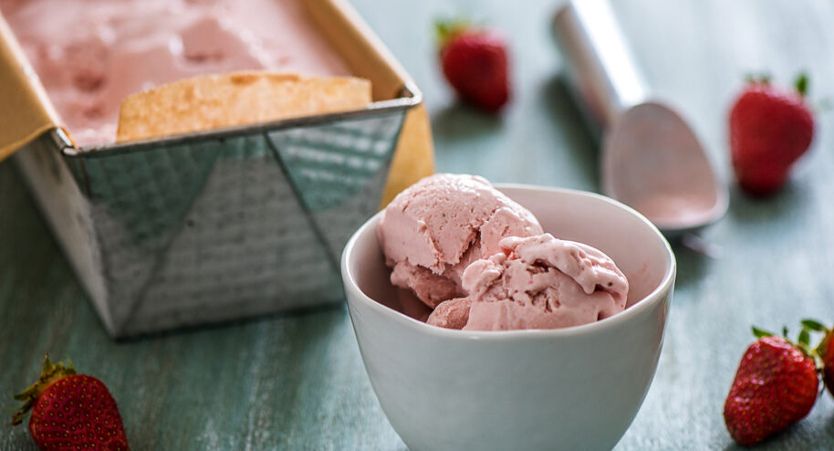 Crème glacée à la fraise