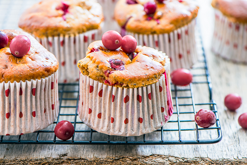 Muffins aux cranberries, pavot et sucre de coco - DR. Mon Quotidien Autrement - E. Montuclard