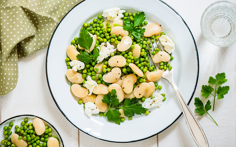 Salade de petits pois, haricots blancs et mozzarella - DR Mon Quotidien Autrement - E. Montuclard