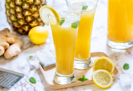 Thé glacé au citron, au gingembre et à l’ananas