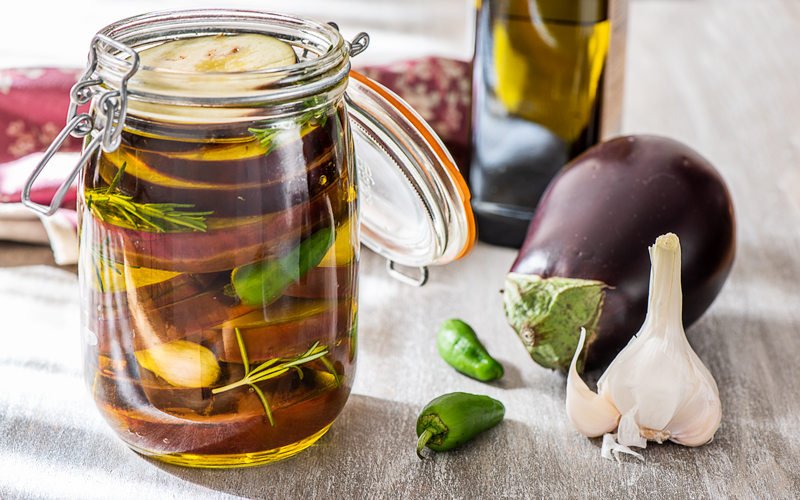 Bocal d'aubergine à l'huile d'olive - DR. Mon Quotidien Autrement - E. Montuclard