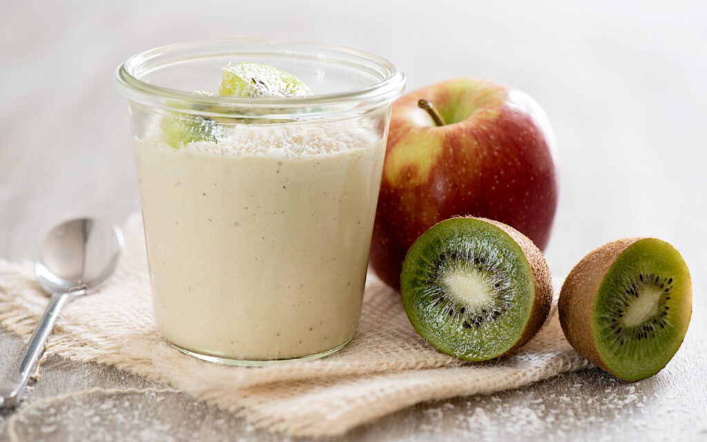 Crème végétale à la pomme et au kiwi - DR Mon Quotidien Autrement - E. Montuclard