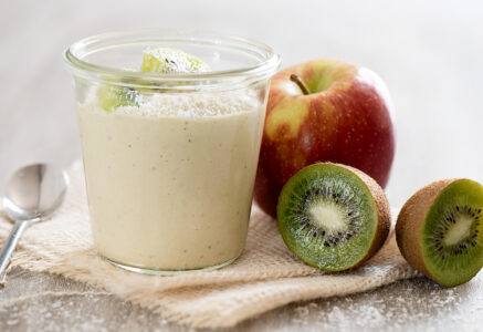 Crème végétale à la pomme et au kiwi