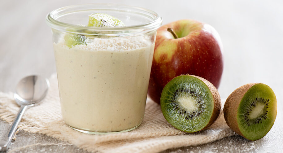 Crème végétale à la pomme et au kiwi - DR Mon Quotidien Autrement - E. Montuclard
