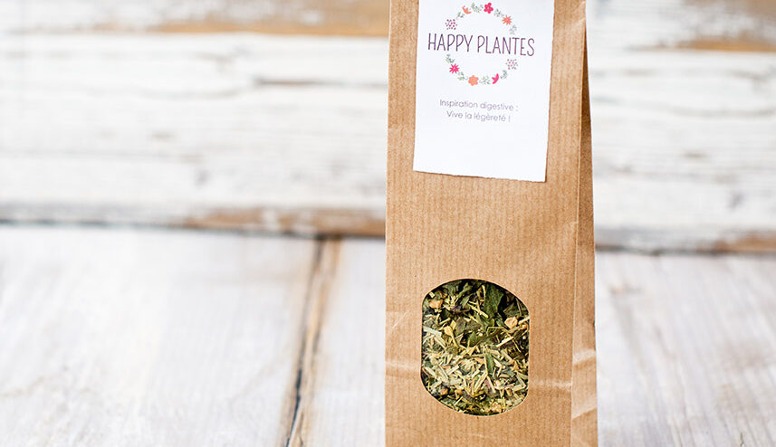 Happy Plantes propose des tisanes digestives, apaisantes ou toniques.