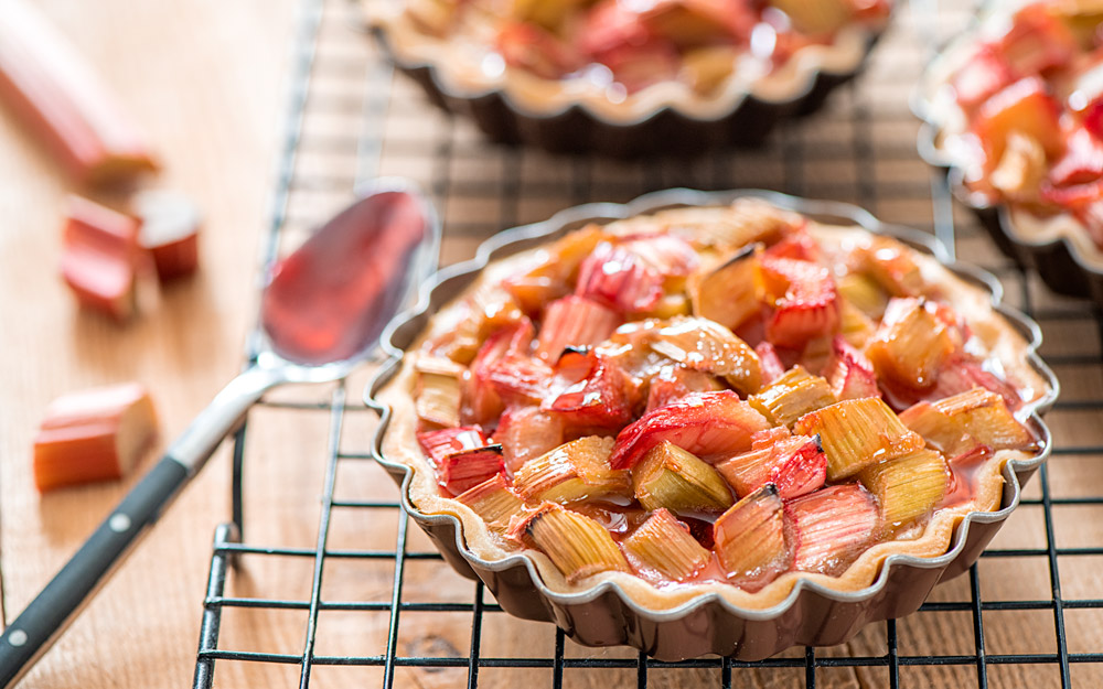 Tartelettes à la rhubarbe et crème d'amande au mascarpone - DR Mon Quotidien Autrement - E. Montuclard