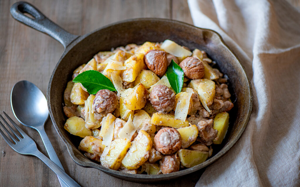 Truffade de pommes de terre et châtaignes - DR. Mon Quotidien Autrement - E. Montuclard