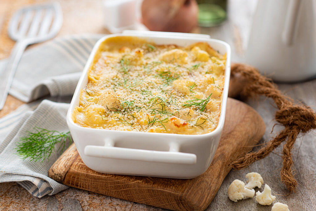 Gratin de merlu, pétoncles et crevettes - DR Mon Quotidien Autrement - E. Montuclard