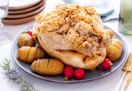 Poulet en croûte de romarin