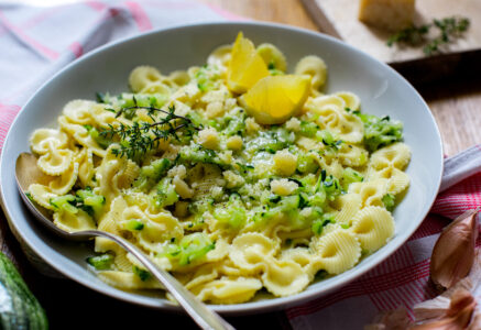 Tripolini aux courgettes et parmesan