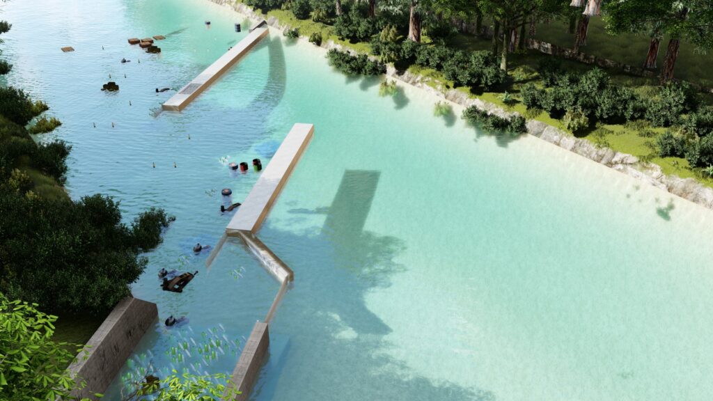 Des barrières pour arrêter la pollution plastique.