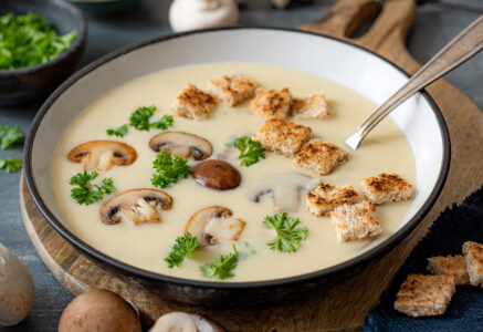 Velouté aux champignons de Paris
