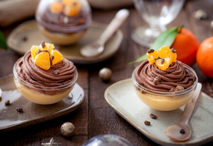 Crème de clémentine et ganache au chocolat