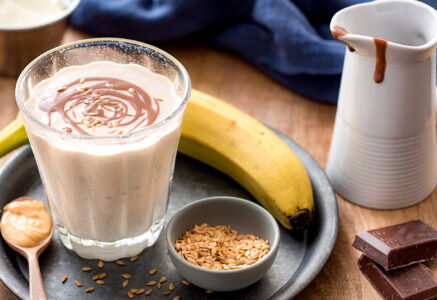 Milkshake à la banane et au chocolat