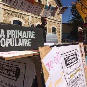 Les bénévoles girondins font la promotion de la plateforme. Facebook de la Primaire populaire