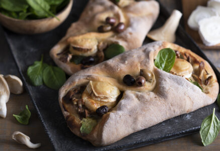 Pizzettes à la crème aux épinards et au chèvre