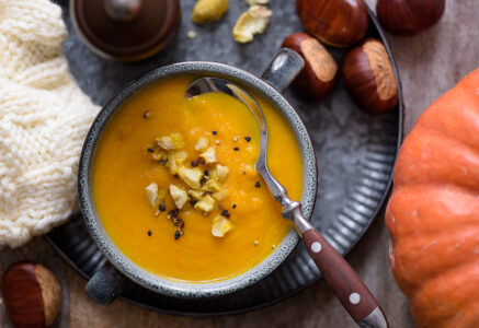 Soupe de potimarron et châtaigne